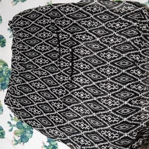 Black and white sheer skirt